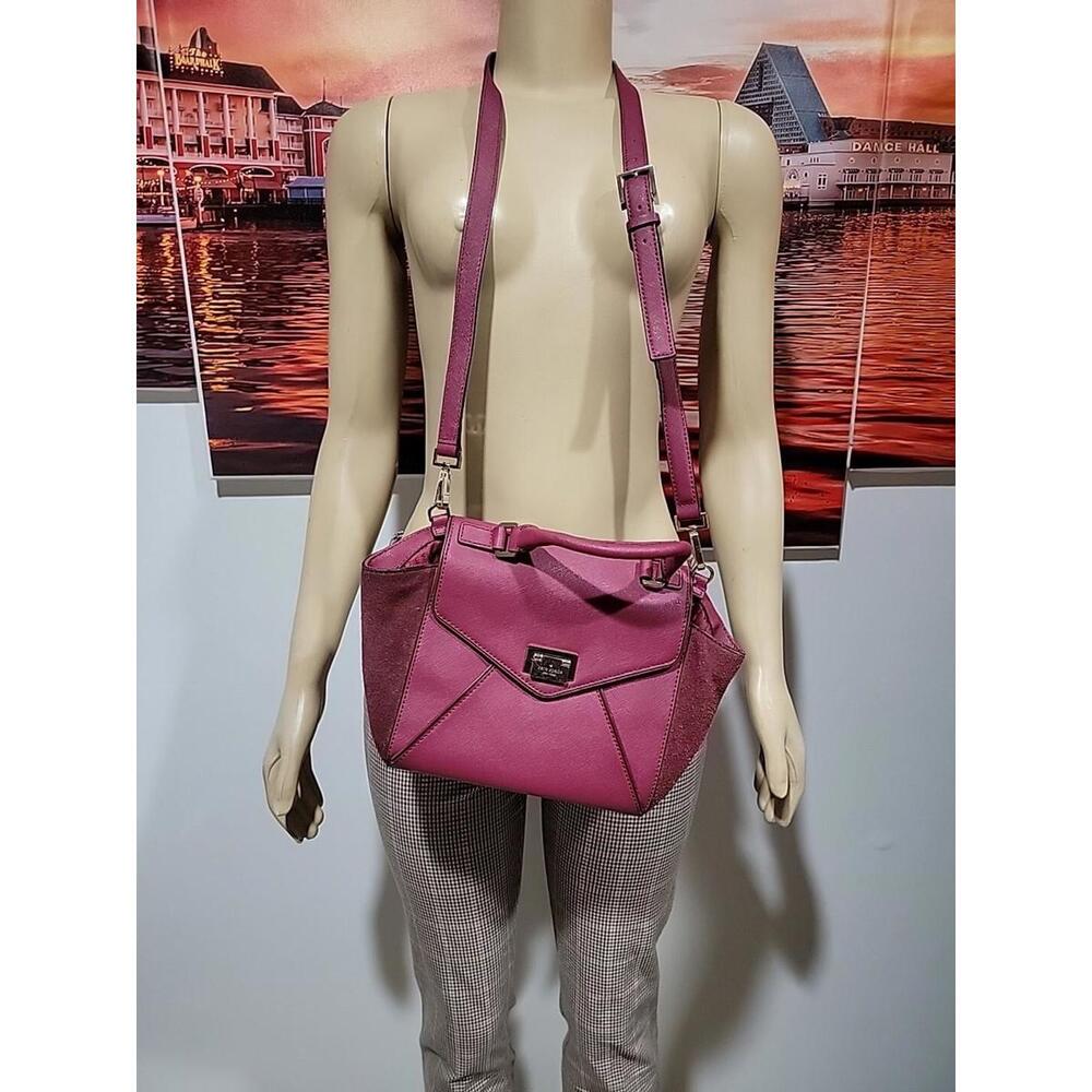 Kate Spade, Laurel Wesley Place CrossBody Shoulder Top Handle Bag burgundy #CB3 - Picture 7 of 15